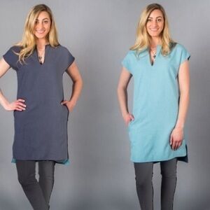 NWT Betabrand REVERSIBLE Light Blue / Navy Blue Fabric 2 in 1.